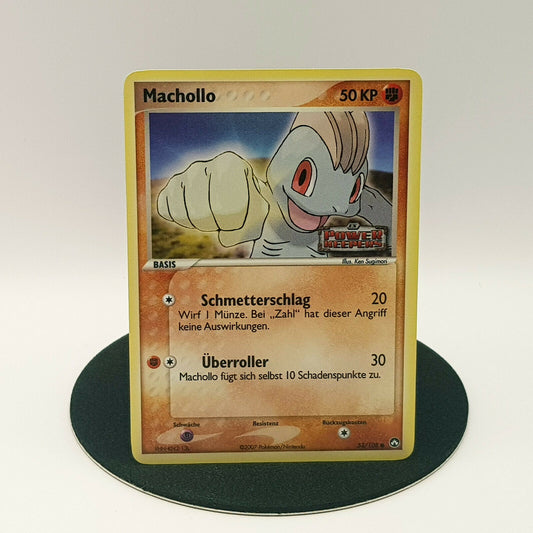 Pokemon Karte Machollo 53/108 holo rare EX Power Keepers stamp 2007 DE NM