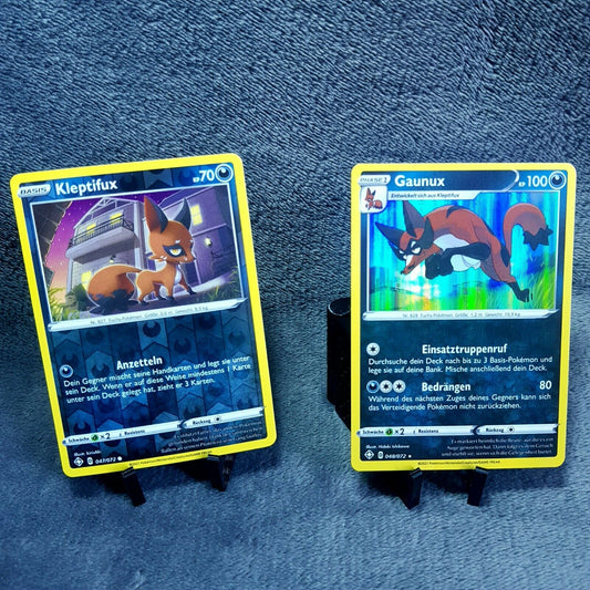 Pokemon Karten | Kleptifux 47/72 holo & Gaunux 48/72 holo | deutsch | Mint