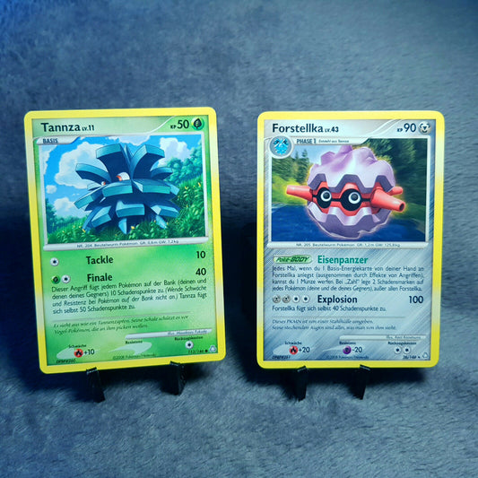Pokemon | Tannza 113/146 & Forstellka 28/146 rare | deutsch | PSA Near Mint