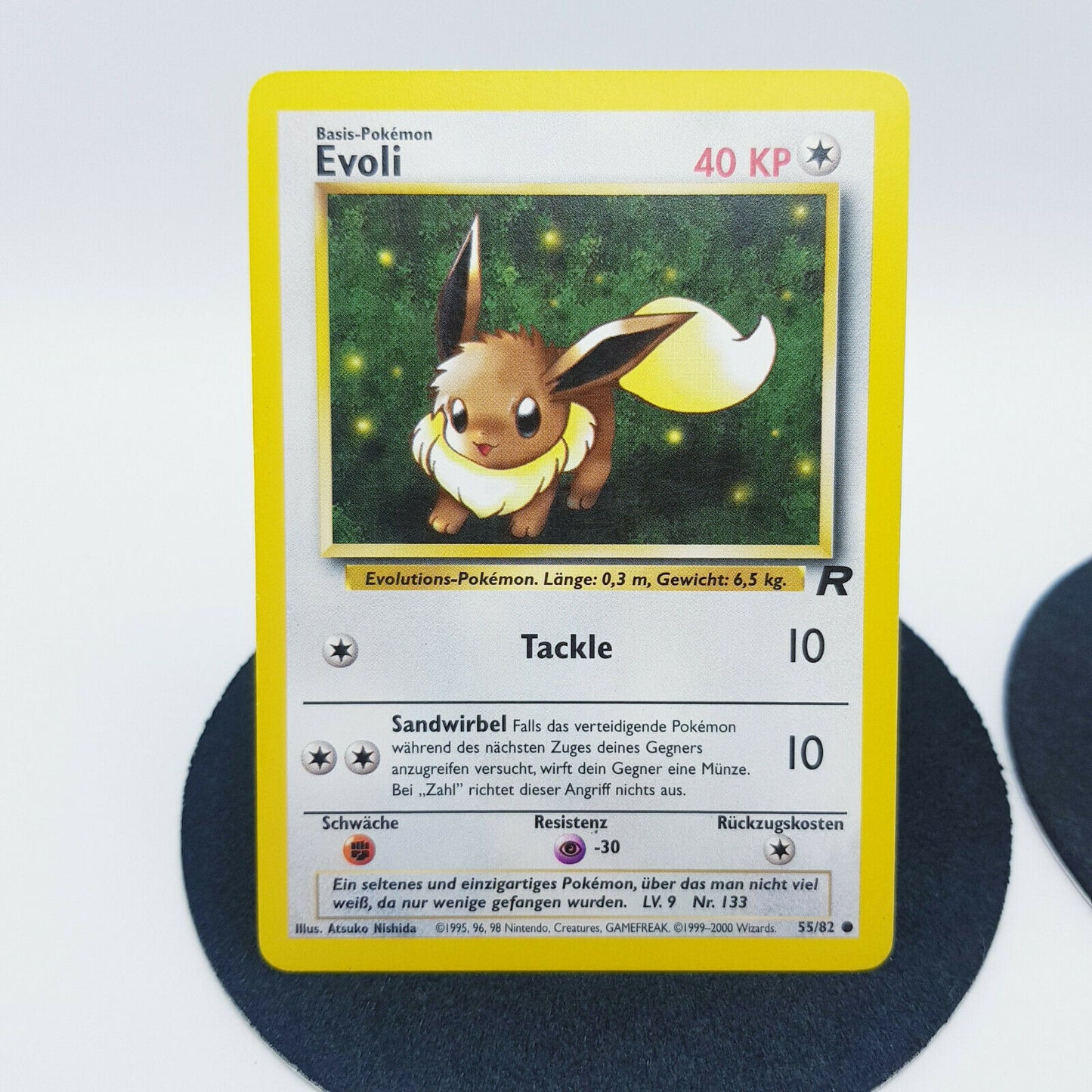 Pokemon Karte - Evoli 55/82 Dunkles Aquana 45/82 Team Rocket 2000 Near Mint