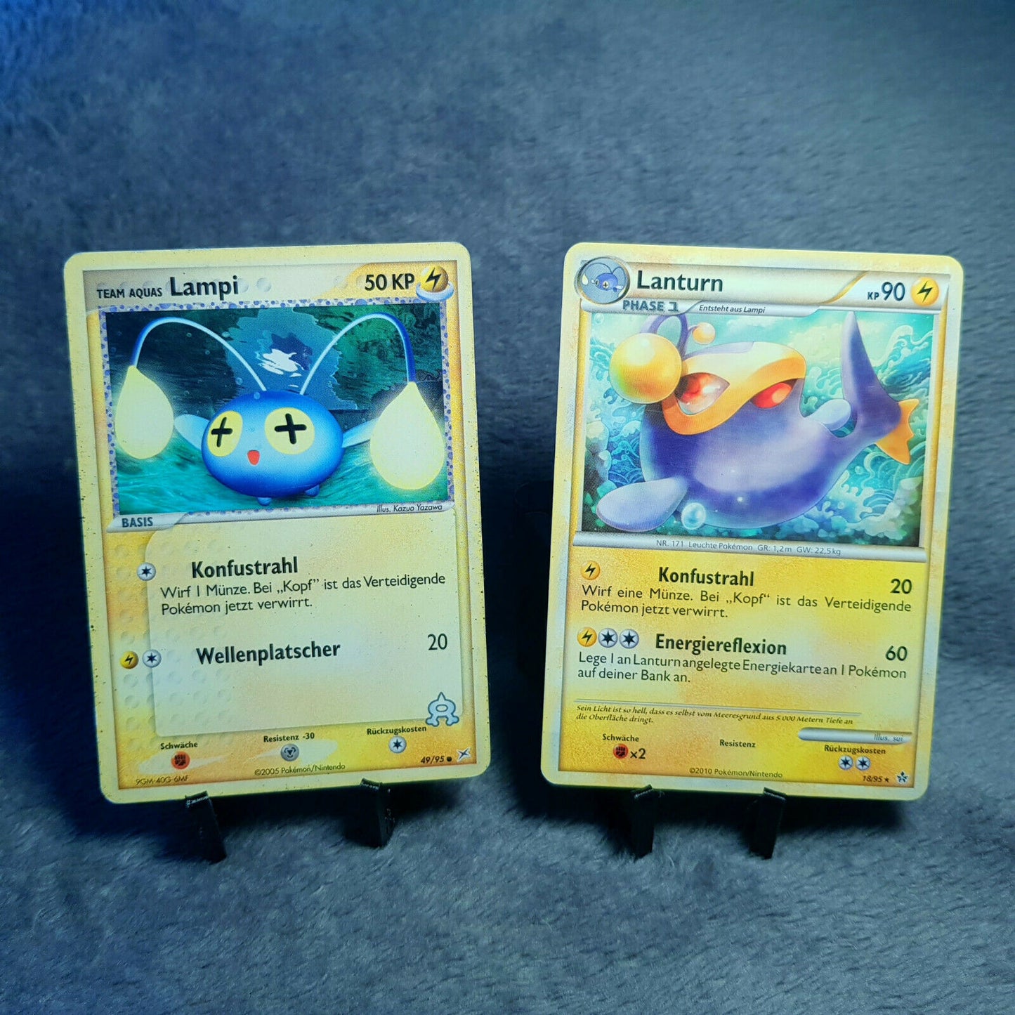 Pokemon Full Set | Lampi 49/95 & Lanturn 18/95 rare | deutsch | PSA Near Mint