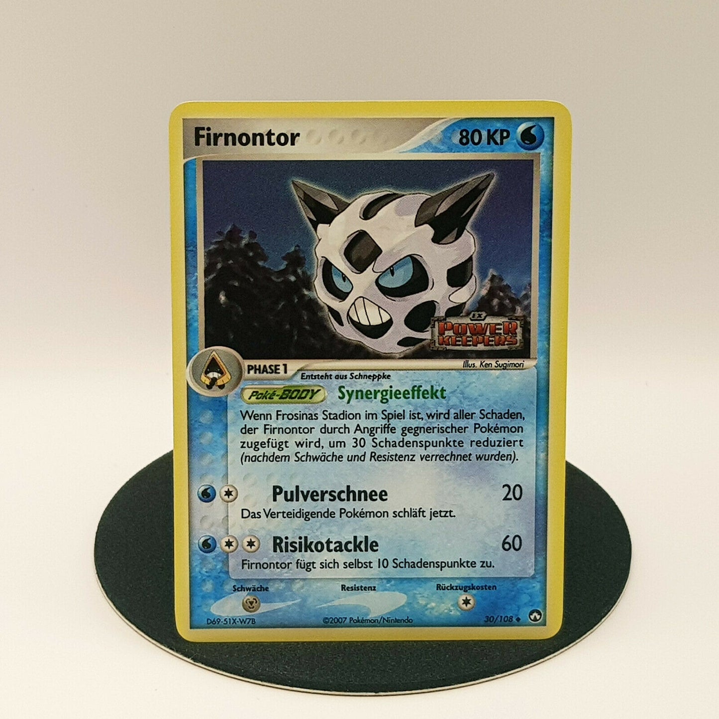 Pokemon Karte Firnontor 30/108 holo rare EX Power Keepers stamp 2007 DE NM