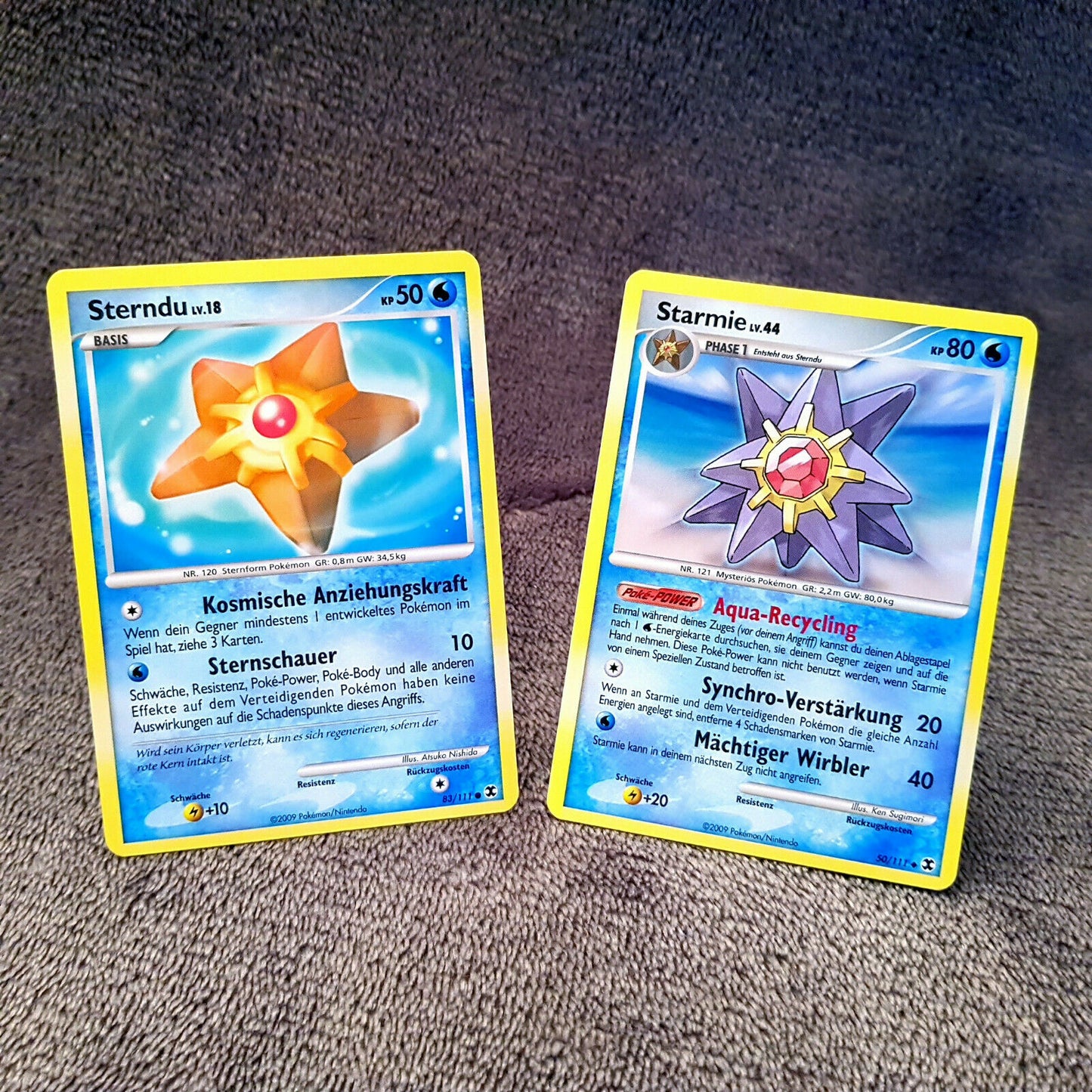 Pokemon - Sterndu 83/111 & Starmie 50/111 - Platin - Aufstieg der Rivalen - MINT