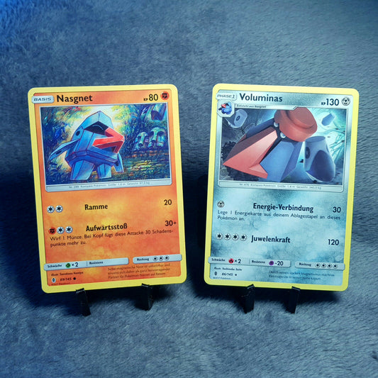 Pokemon | Nasgnet 69/145 & Voluminas 86/145 rare | deutsch | PSA Near Mint