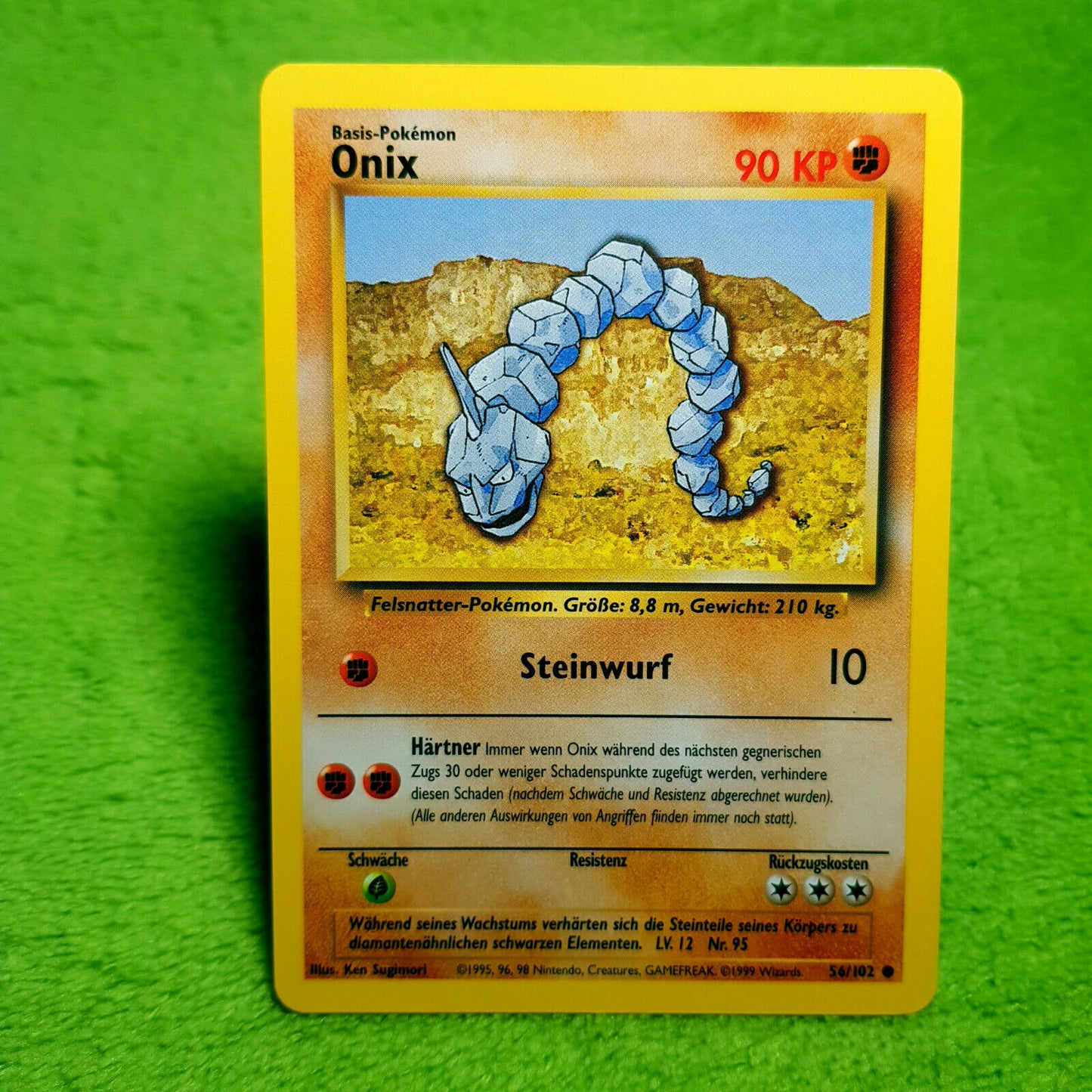 Pokemon - Onix 56/102 - Base Set (1999) - MINT - PSA 9.5-10 Pokton Pokemon - Onix 56/102 - Base Set (1999) - MINT - PSA 9.5-10 Pokton