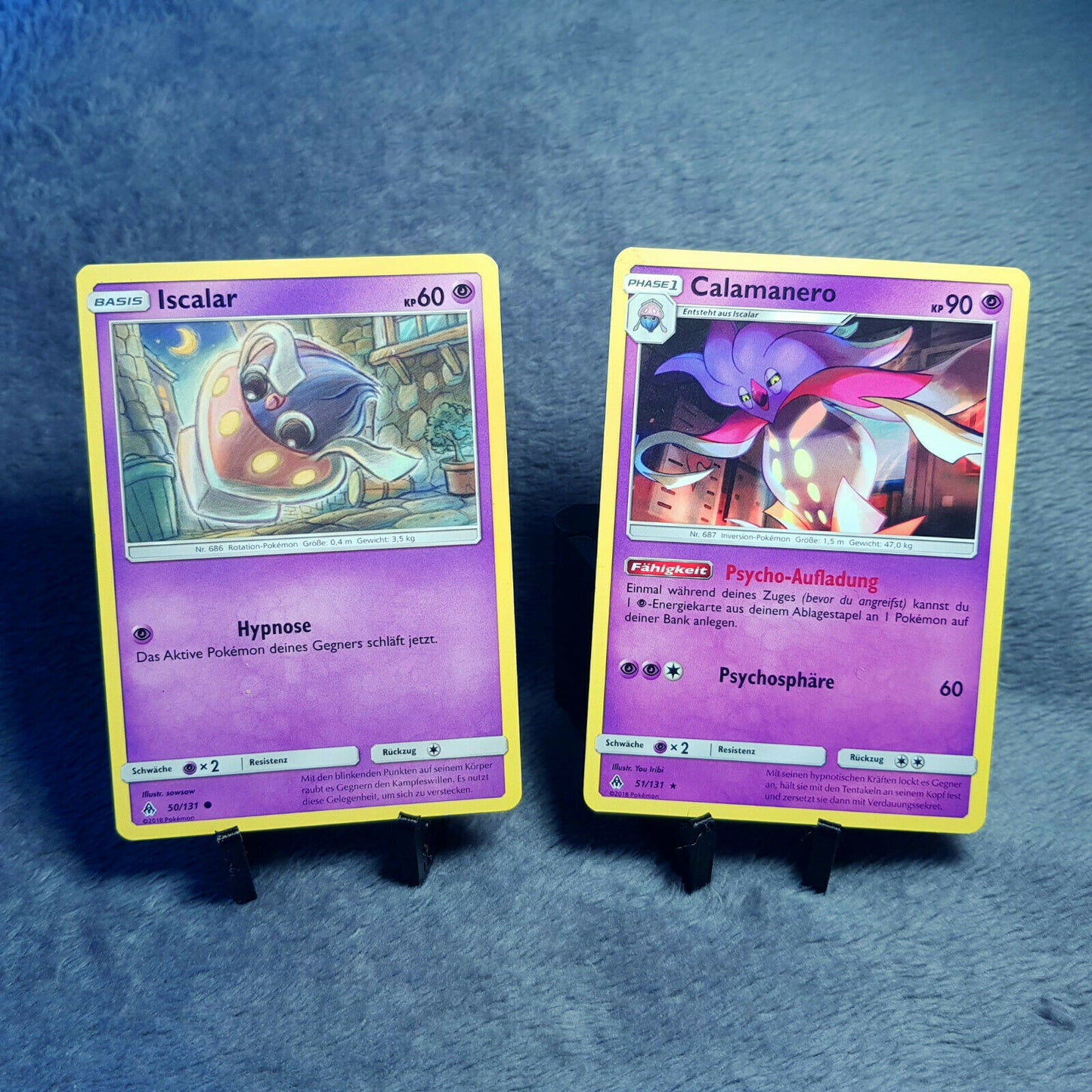 Pokemon | Iscalar 50/131 & Calamanero 51/131 rare | deutsch | PSA Near Mint