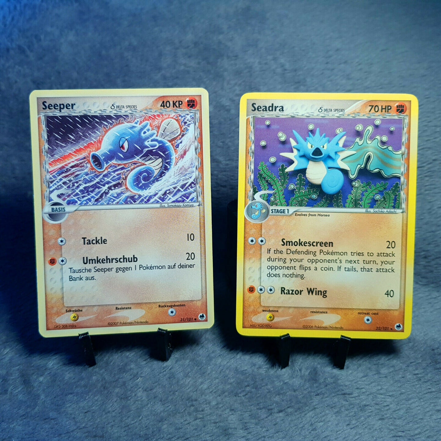 Pokemon Full Set | Seeper 31/101 & Seemon (Seadra) 22/101 rare | PSA Near Mint