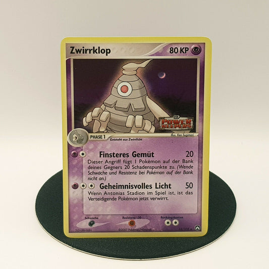 Pokemon Karte Zwirrklop 14/106 holo rare EX Power Keepers stamp 2007 DE NM