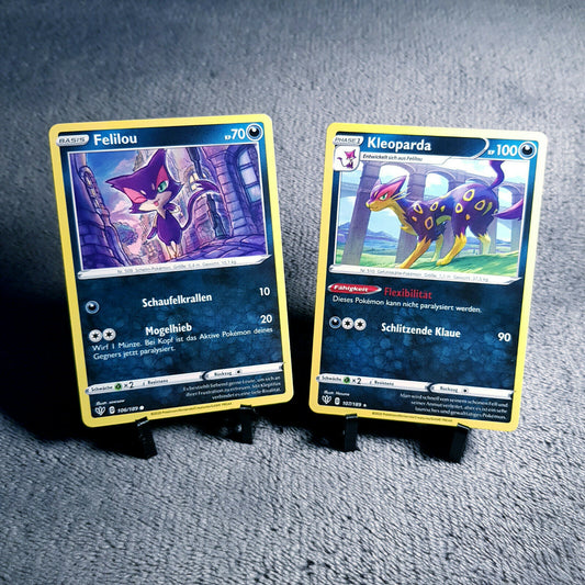 Pokemon Karten | Felilou 106/189 & Kleoparda 107/189 rare | Mint | PSA