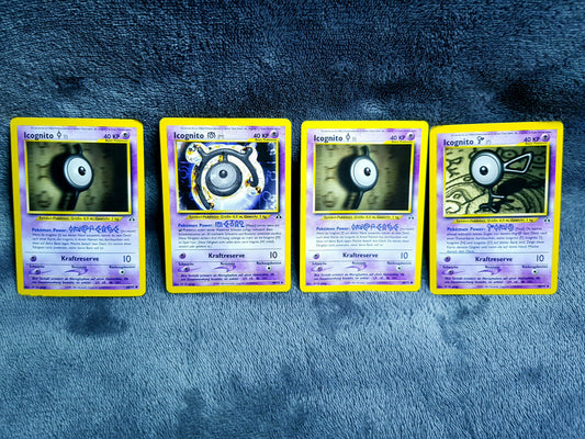 4 Pokemon Karten | Icognito 48/75 & 49/75 & 2 x 68/75 | deutsch