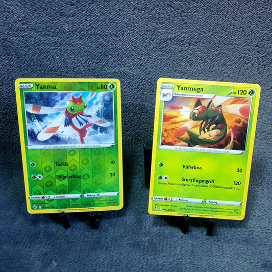 Pokemon Karten | Yanma 01/72 reverse holo & Yanmega 2/72 rare | deutsch | Mint