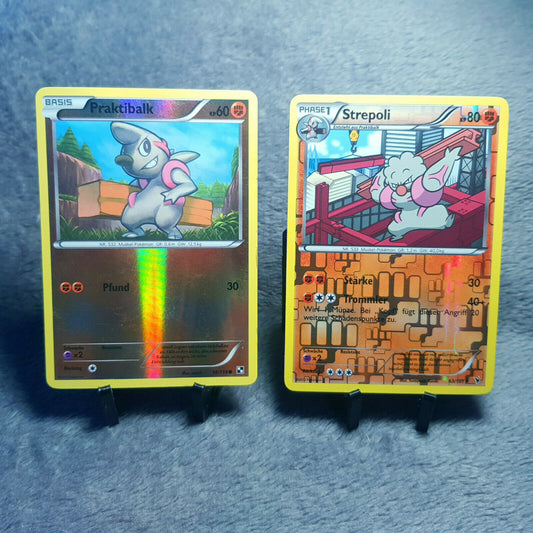 Pokemon | Praktibalk 58/114 & Stepoli 63/101 | holo | deutsch | PSA Near Mint