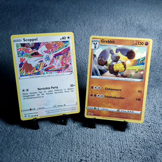 Pokemon Karten | Scoppel 150/189 & Grebbit 96/189 rare | Mint | PSA