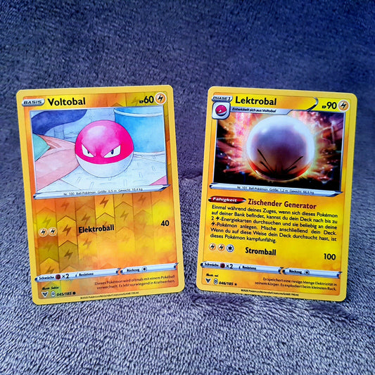 Pokemon - Voltobal 45/185 & Lektrobal 46/185 - S & S Farbenschock - HOLO MINT