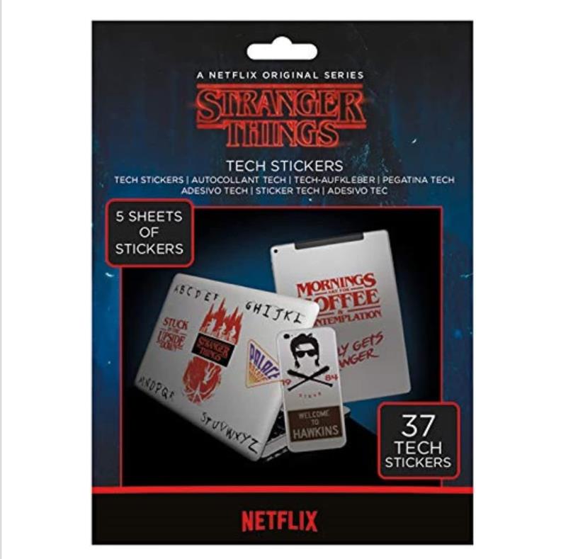 Stranger Things Netflix Tech Stickers Gadget Set (37 Aufkleber)