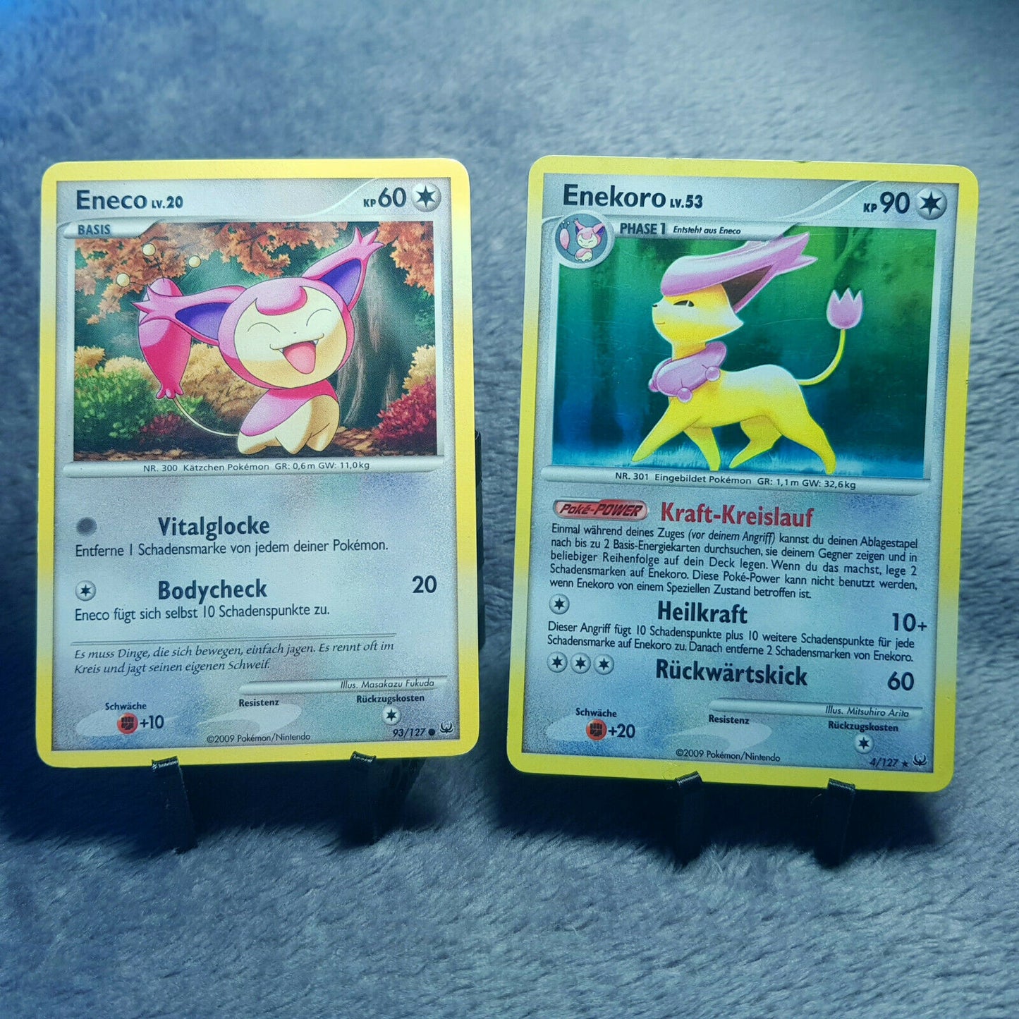 Pokemon | Eneco 93/127 & Enekoro 4/127 rare holo | deutsch | PSA Near Mint