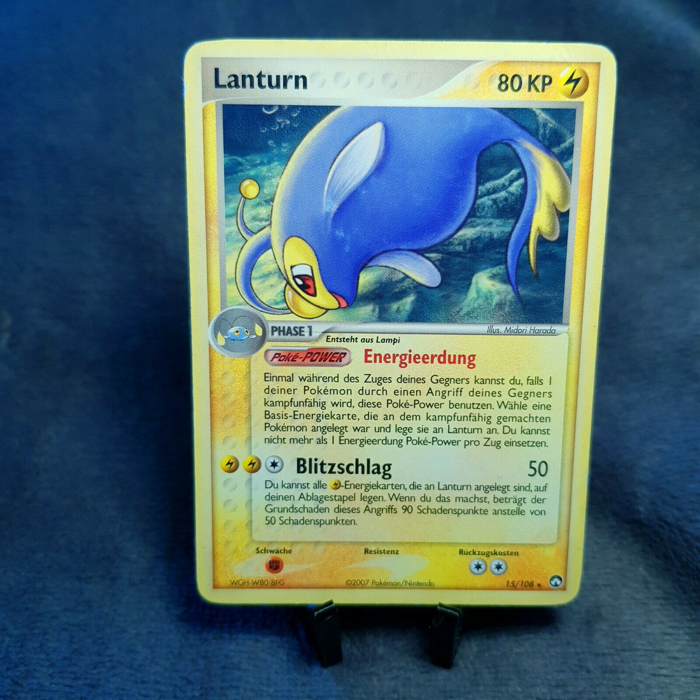 Pokemon Karte - Lanturn 15/108 rare - deutsch - PSA Near Mint