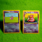 Pokemon - Flegmon 55/62 & Lahmus 43/62 - 1. Edition - Fossil Set (1999) - MINT