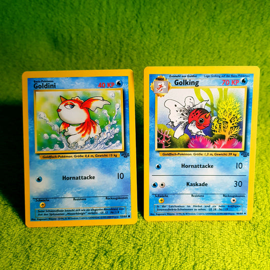 Pokemon Full Set - Goldini 53/64 & Golking 46/64 - Dschungel Set (2000) - MINT