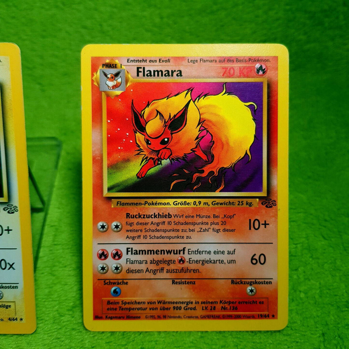 Pokemon - Evoli 51/64 - Blitza 4/64 HOLO - Aquana 12/64 HOLO - Flamara 19/64