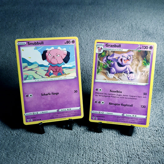 Pokemon Karten | Snubull 70/189 & Granbull 71/189 rare | Mint | PSA