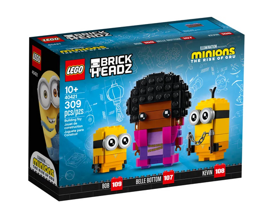LEGO 40421 Belle Bottom 107 Kevin 108 und Bob 109 BrickHeadz Minions
