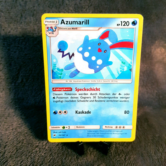 Pokemon - Azumarill 35/147 rare - TCG Sonne & Mond - Nacht in Flammen 2017