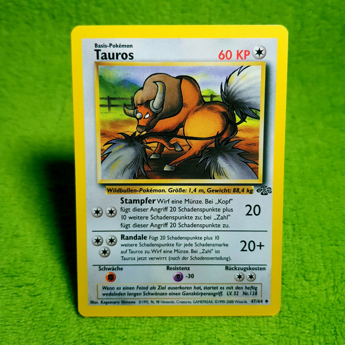 Pokemon - Tauros 47/64 - rare - Dschungel Set (2000) - MINT