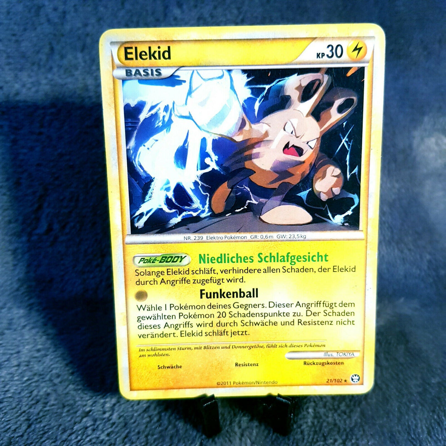 Pokemon - Elekid 21/102 rare - Heartgold & Soulsilver - Triumph 2011
