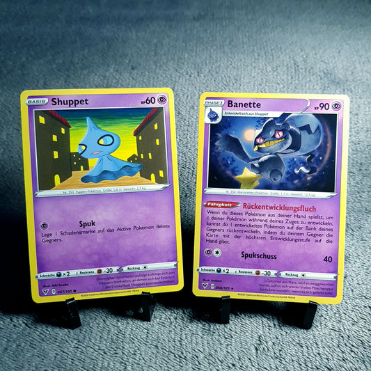 Pokemon Karten | Shuppet 67/185 & Banette 68/185 rare | Mint | PSA | deutsch