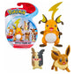 Pokemon Battle Figure Set Raichu Morpeko Eevee Evoli