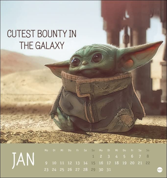 Mandalorian Grogu Postkartenkalender 2023