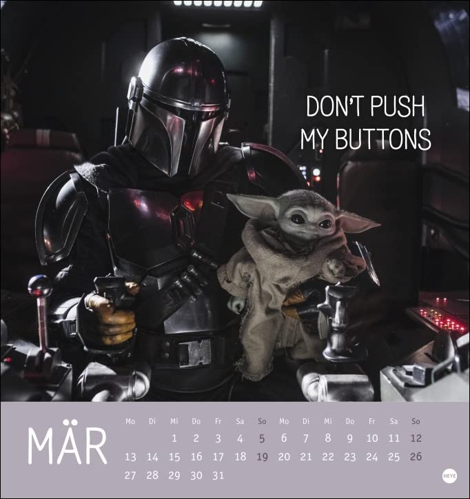 Mandalorian Grogu Postkartenkalender 2023