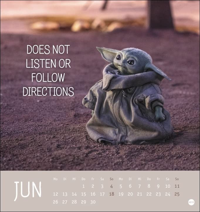 Mandalorian Grogu Postkartenkalender 2023