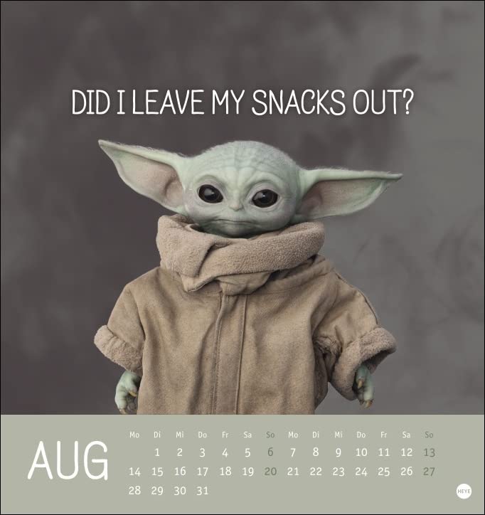Mandalorian Grogu Postkartenkalender 2023