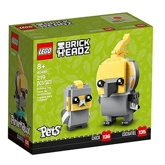 LEGO 40481 BrickHeadz Pets Nymphensittich Chick 136 Cockatiel 135 - NEU & OVP