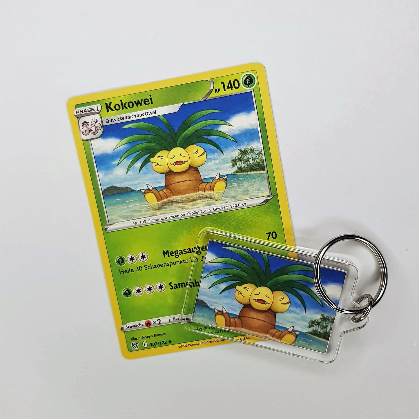 Pokemon Schlüsselanhänger selfmade aus Pokemonkarte - Auswahl