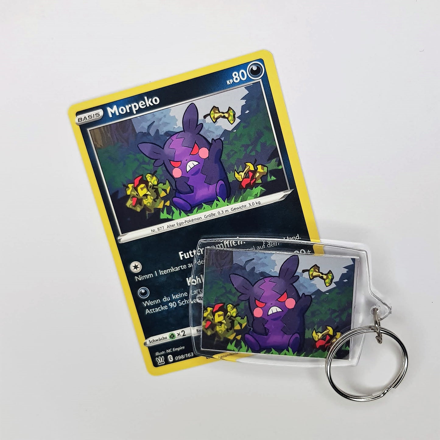 Pokemon Schlüsselanhänger selfmade aus Pokemonkarte - Auswahl