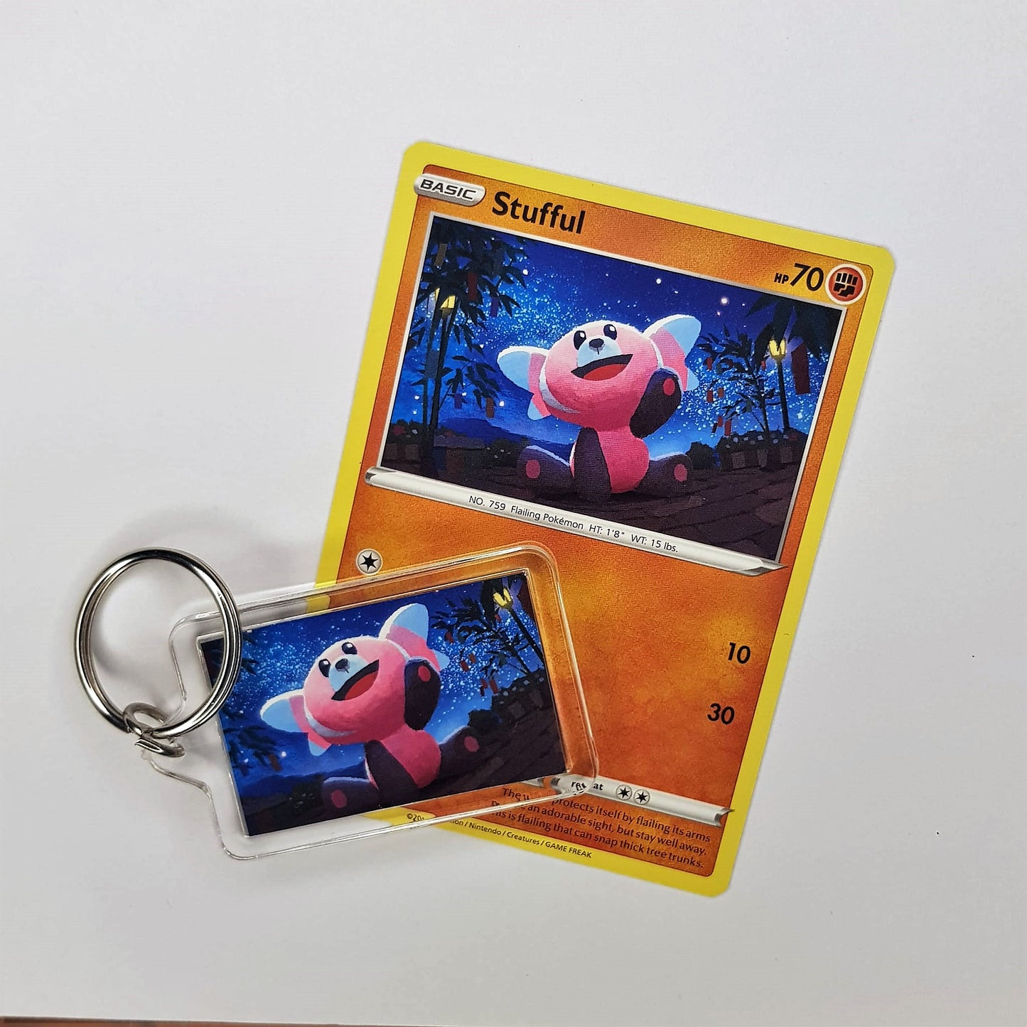 Pokemon Schlüsselanhänger selfmade aus Pokemonkarte - Auswahl