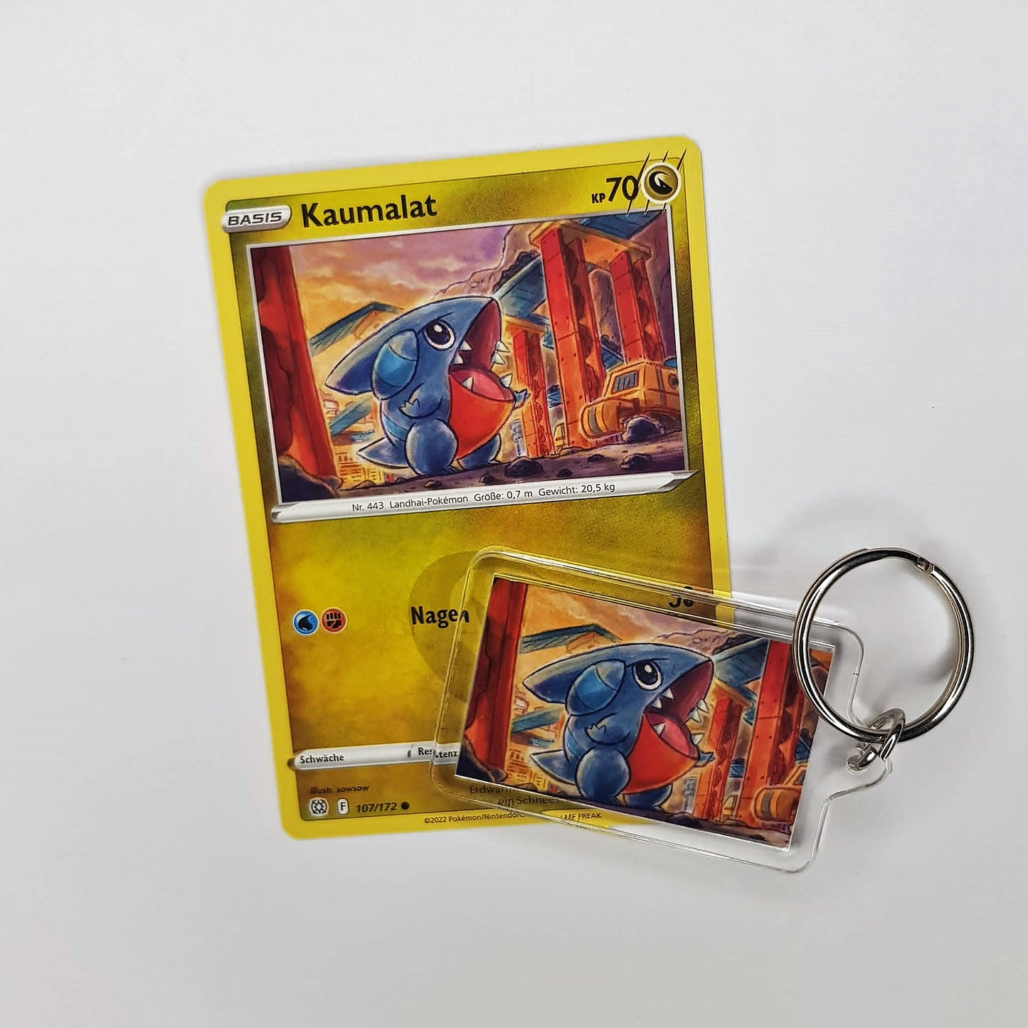 Pokemon Schlüsselanhänger selfmade aus Pokemonkarte - Auswahl
