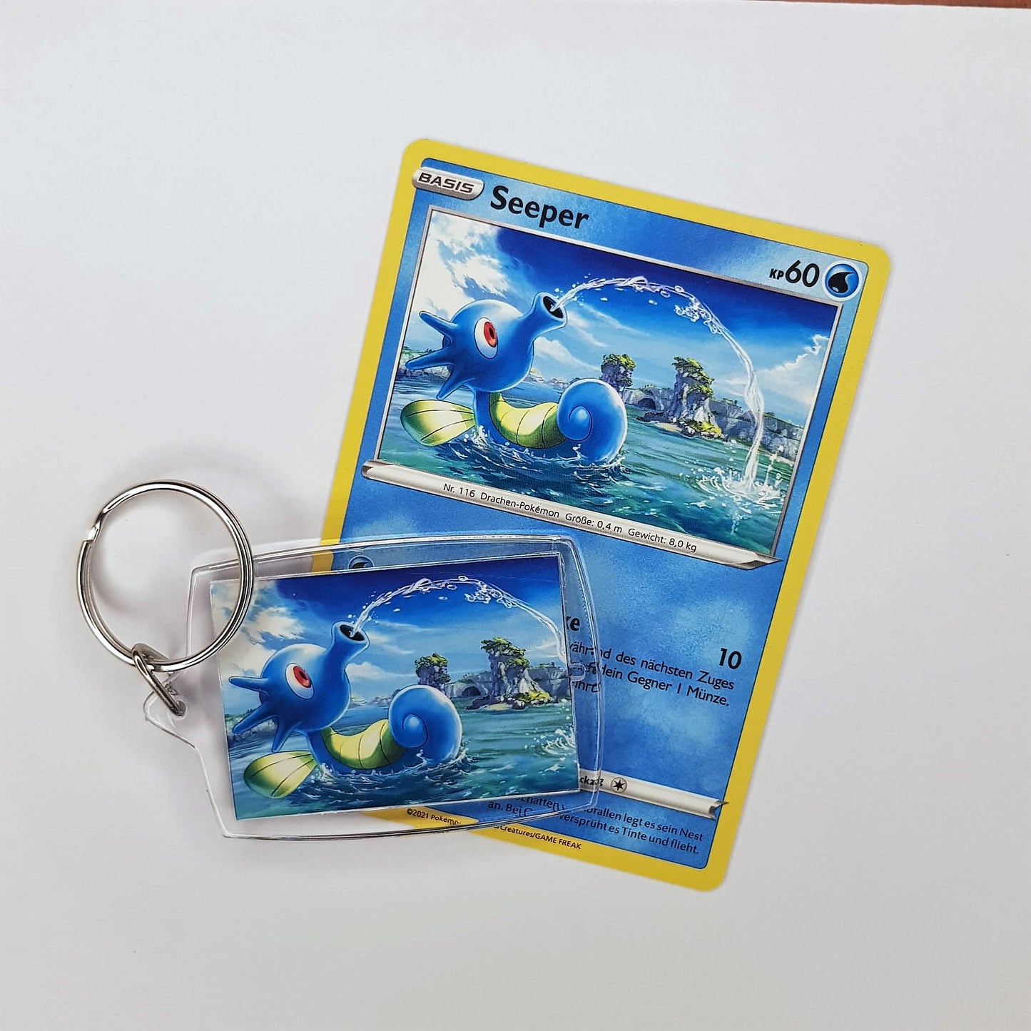 Pokemon Schlüsselanhänger selfmade aus Pokemonkarte - Auswahl