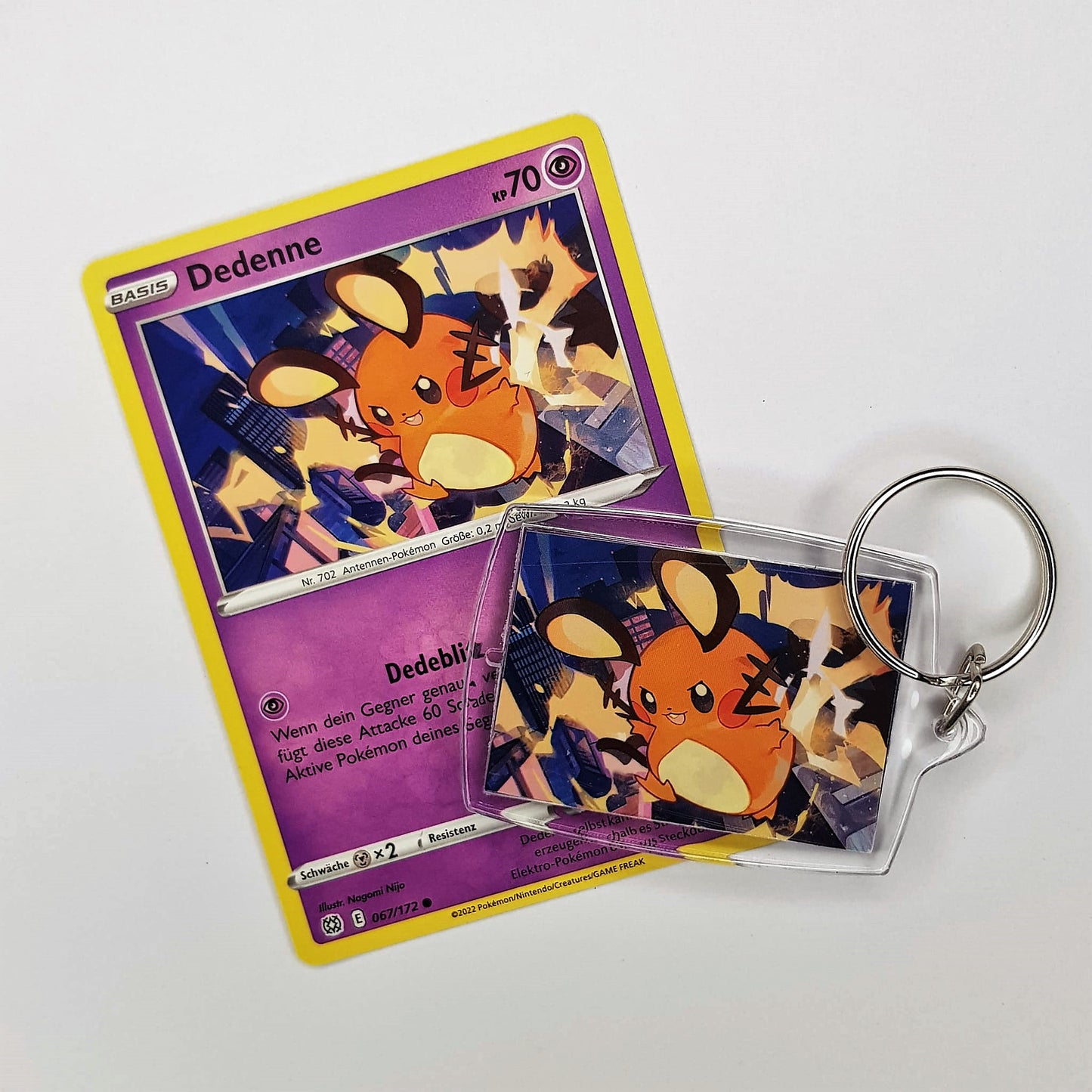 Pokemon Schlüsselanhänger selfmade aus Pokemonkarte - Auswahl