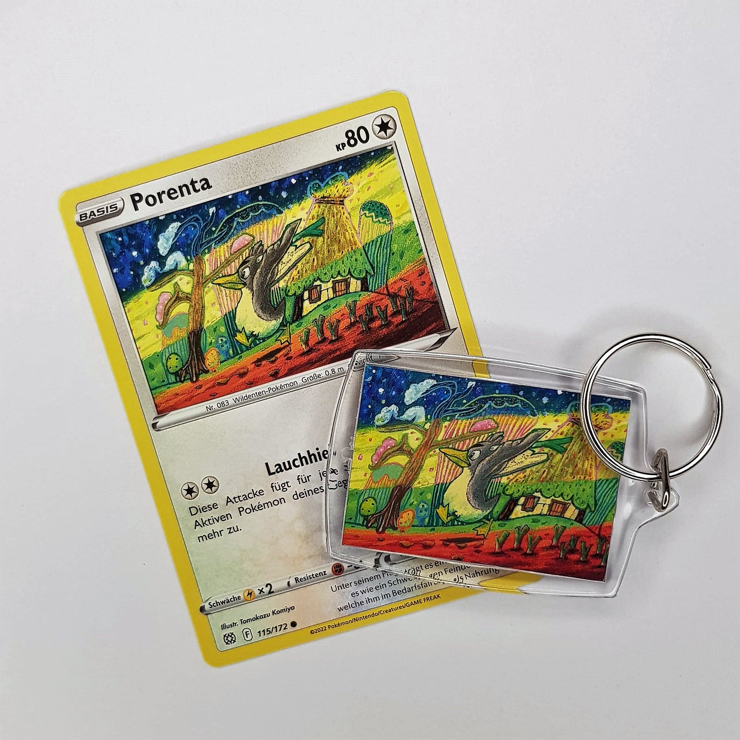 Pokemon Schlüsselanhänger selfmade aus Pokemonkarte - Auswahl