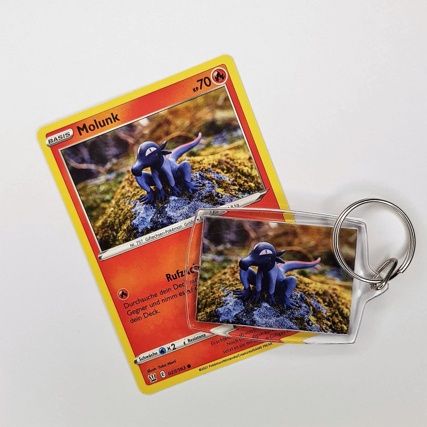 Pokemon Schlüsselanhänger selfmade aus Pokemonkarte - Auswahl
