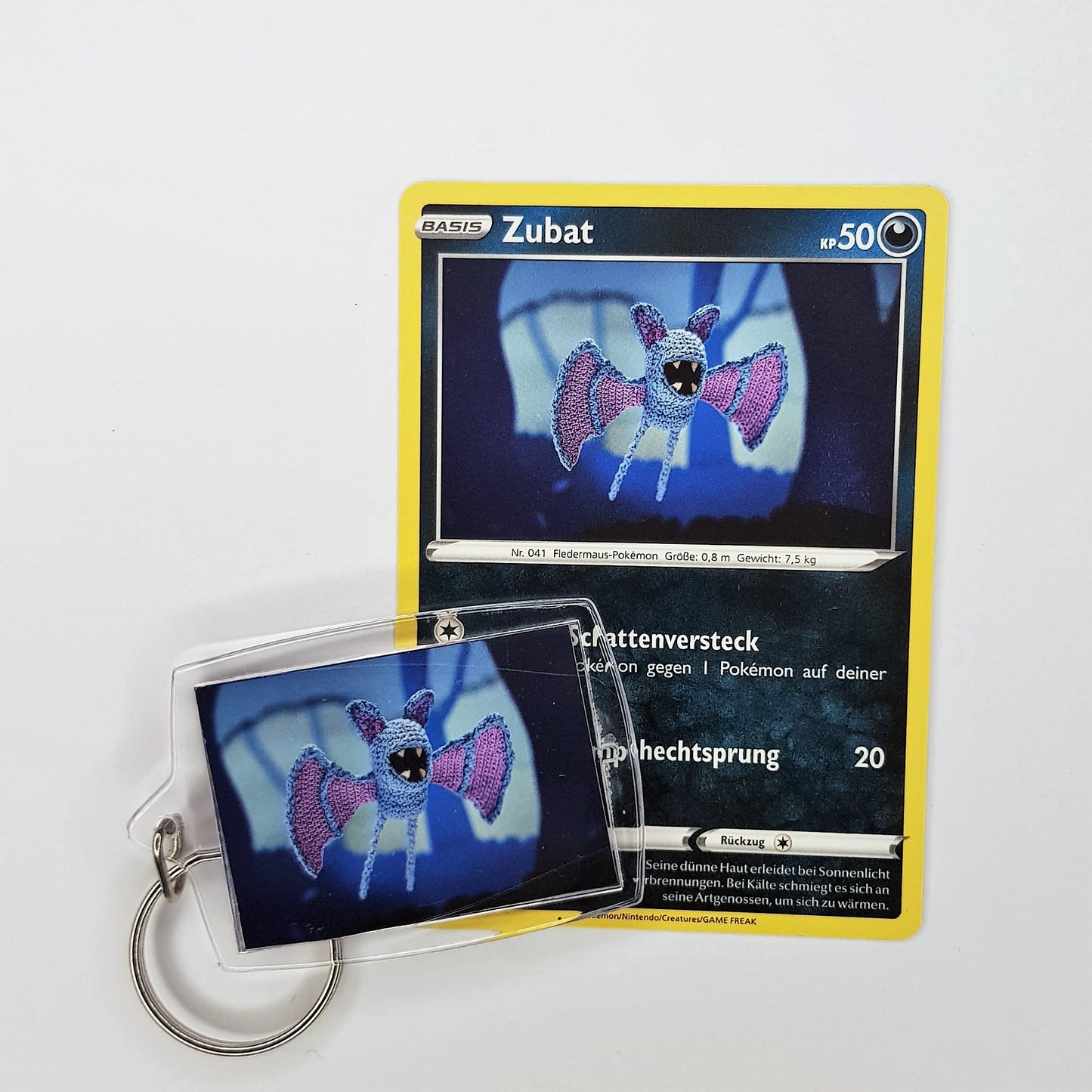 Pokemon Schlüsselanhänger selfmade aus Pokemonkarte - Auswahl