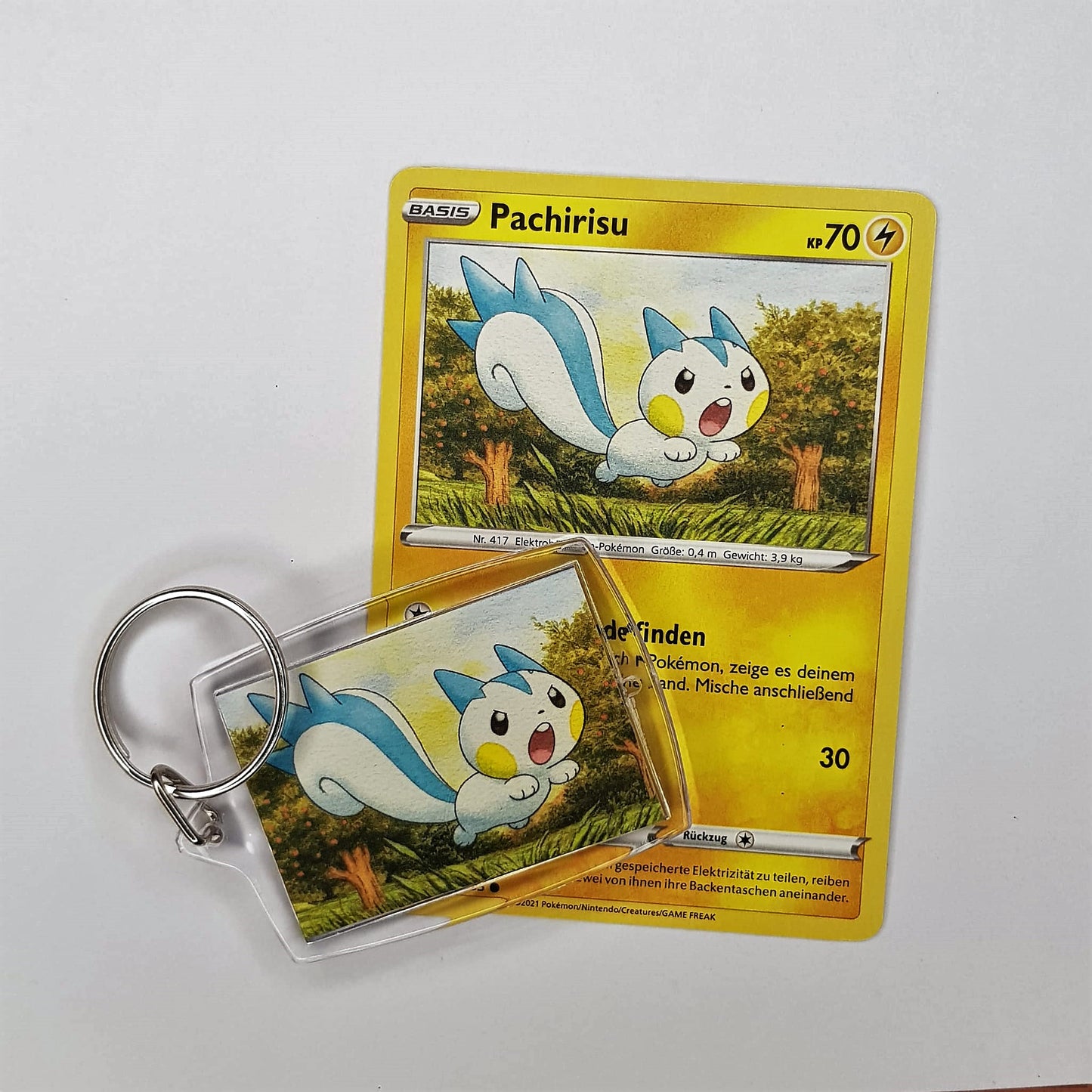 Pokemon Schlüsselanhänger selfmade aus Pokemonkarte - Auswahl