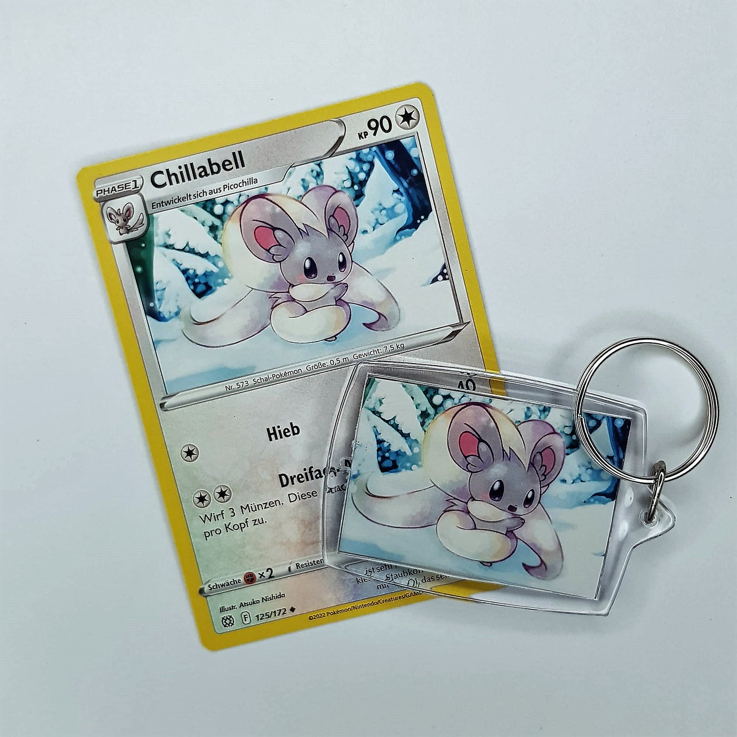 Pokemon Schlüsselanhänger selfmade aus Pokemonkarte - Auswahl