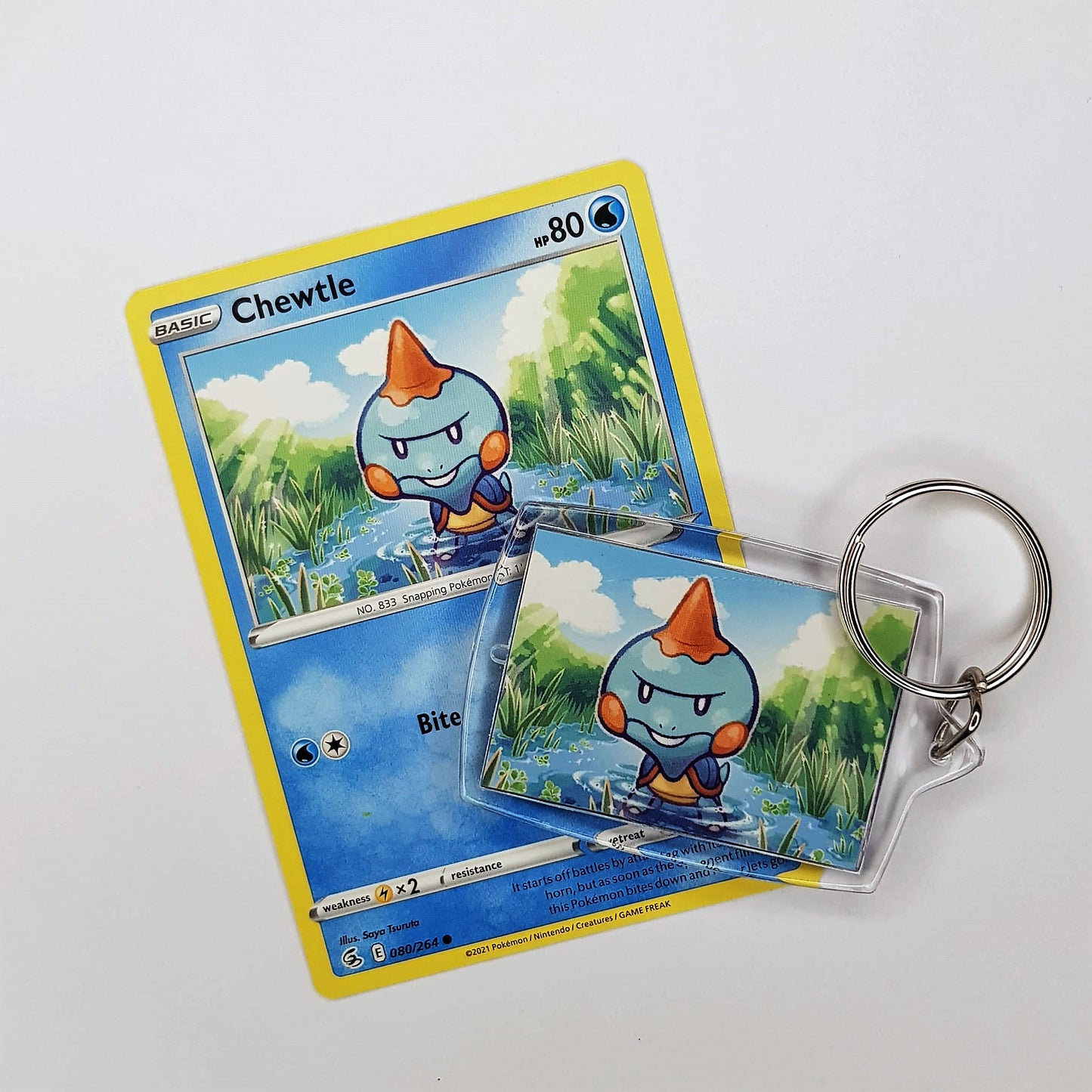 Pokemon Schlüsselanhänger selfmade aus Pokemonkarte - Auswahl