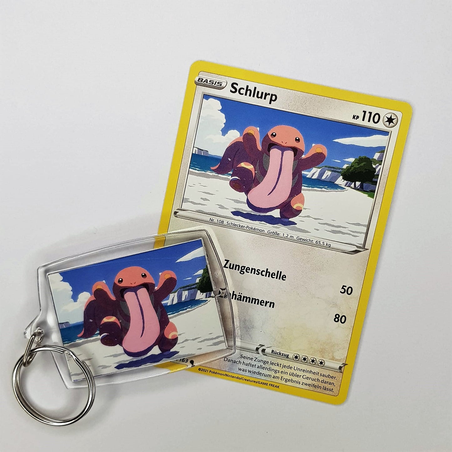 Pokemon Schlüsselanhänger selfmade aus Pokemonkarte - Auswahl