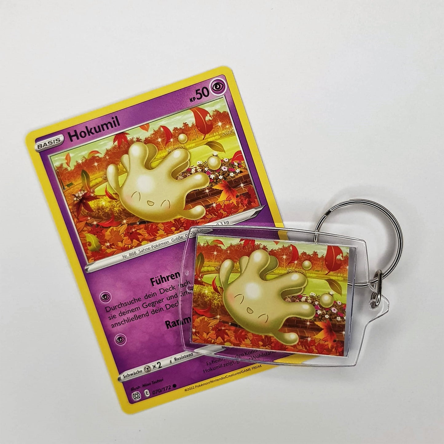 Pokemon Schlüsselanhänger selfmade aus Pokemonkarte - Auswahl